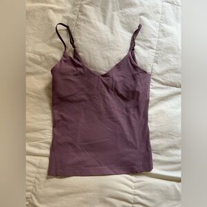 Lululemon women’s waist length spaghetti strap align tank size 6 in mauve